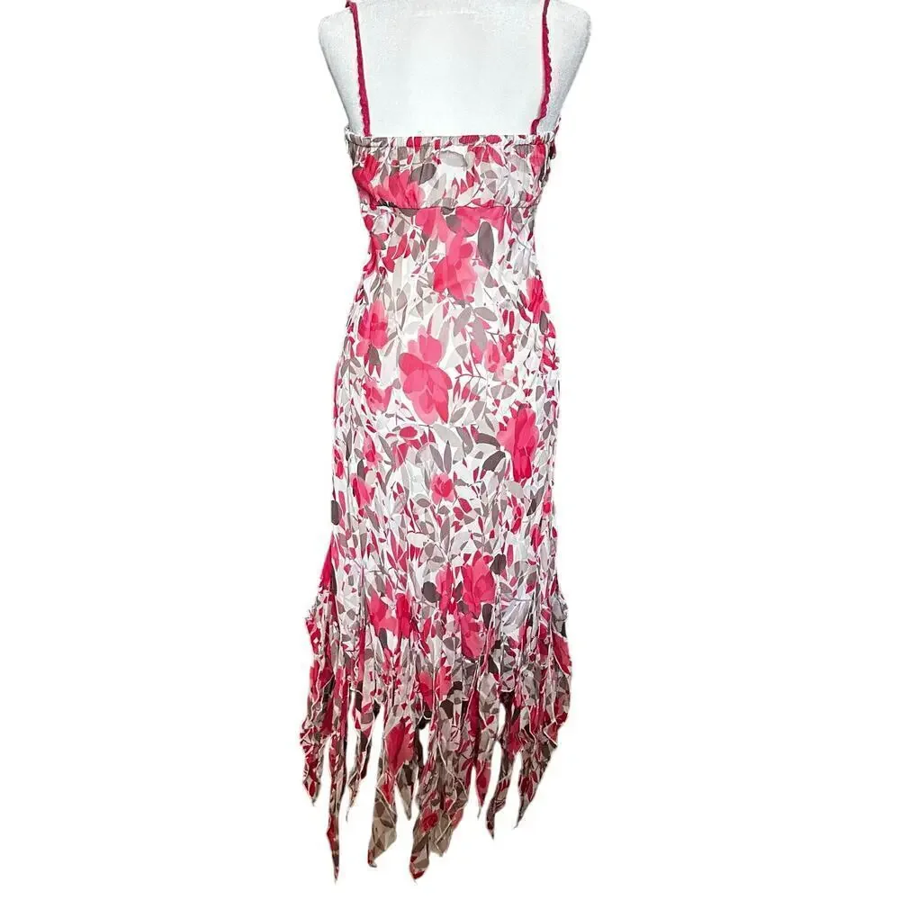 Vintage Y2K Woman’s Sangria Silk Lining Floral Fairy Dress Size 8 - Picture 3 of 10